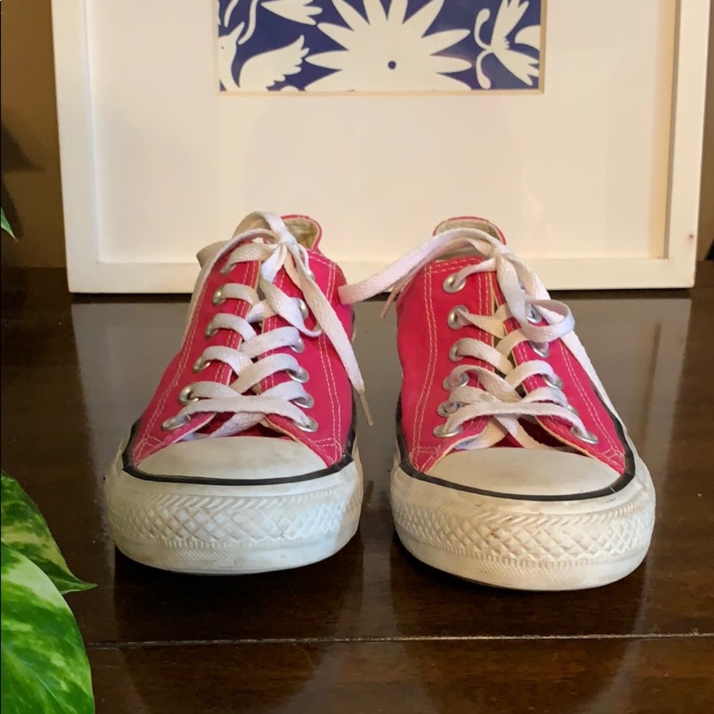Pink Converse sneakers